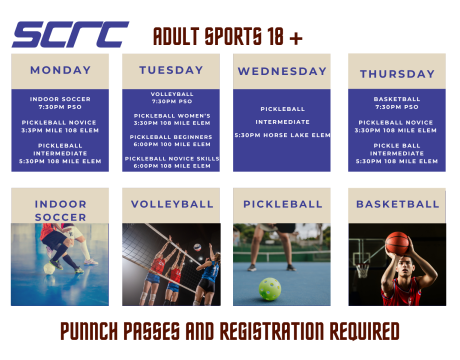 Adult Sports Calendar